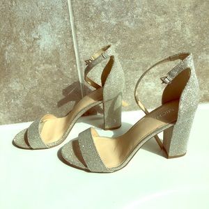 Silver sparkling Michael Shannon heel